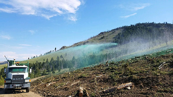 Hydroseeding Large Mountain Montana Road Project Thumbnail